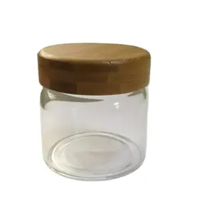 Barattoli di vetro da 16 once per uso alimentare con coperchi di bambù fornitore di contenitori per alimenti in vetro