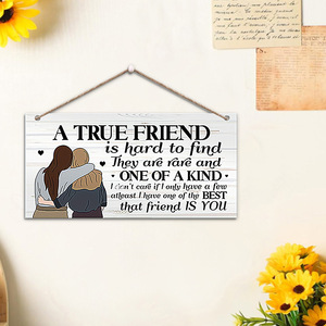 Decorazione da Parete in <span class=keywords><strong>Legno</strong></span> Creativa per Coppie e Amici, Numero Civico Pendente, Arte Popolare Americana, per Laurea e Halloween - Product Image 2