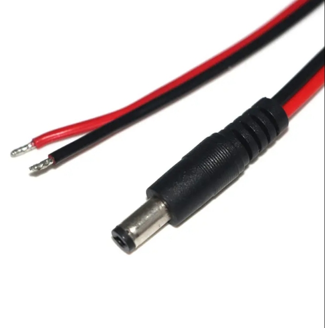 Customize DC Power Cable DC 5.5*2.1mm 5.5*2.5mm 3.5*1.35mm 4*1.7mm Male and Female Plug to Stripping End Power Cable