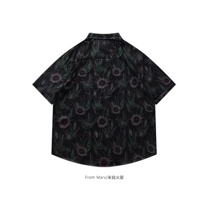 Nouvelle Chemise Hawaïenne Florale Rétro Décontractée à Manches Courtes Entièrement Imprimée pour Homme, Style Européen et Américain, Idéale pour l'Été – Livraison Directe - Product Image 2