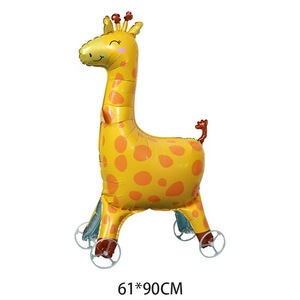 Ballons en aluminium en forme d'animaux mignons avec roues 3D, écologiques, pour la décoration de fêtes d'enfants - Product Image 5