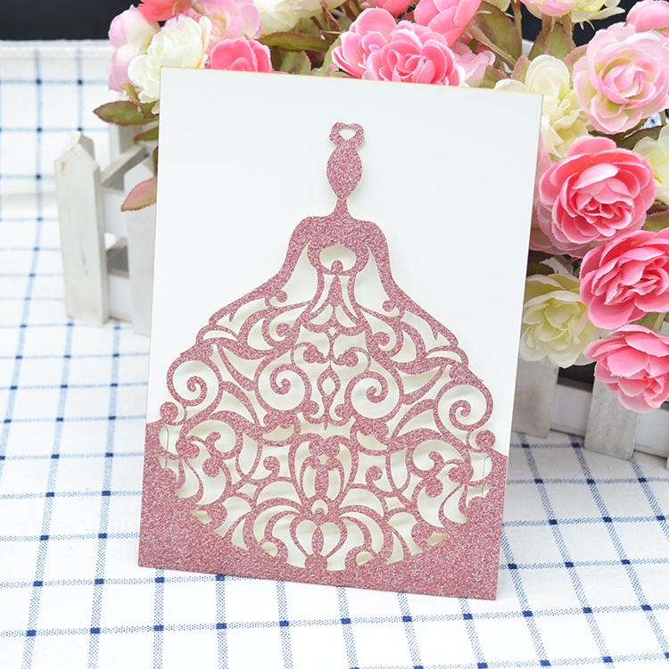 green emerald velvet dress Rose Gold Glitter Tri Fold Quinceanera Invitation – Invitations by Luis  Sanchez