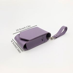Korean Portable Magnetic Closure PU Leather <b>Lipstick</b> Organizer Bag Wristlet Keychain Compact Lip Gloss Pouch Mirror Chains - Product Image 6