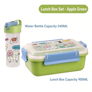 Ensemble boîte à lunch et gobelet à eau de dessin animé, adapté aux étudiants, boîte à lunch portable pour micro-ondes et vaisselle - Product Image 3