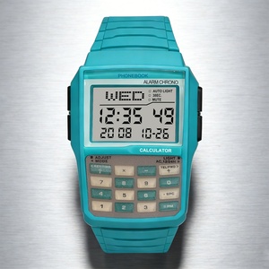 Montre numérique électronique rétro multifonctionnelle à forme irrégulière avec calculatrice, veilleuse LED, alarme sportive unisexe et affichage lumineux - Product Image 5