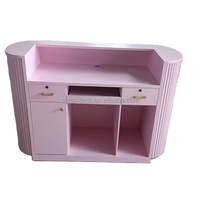Siman personnalisable haute qualité rose bois clou Spa réception moderne petit Design pour Salon de beauté salon de coiffure hôtels centres commerciaux