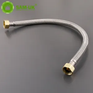 Tuyau flexible en caoutchouc tressé en nylon noir, métal hydraulique haute pression de voiture en acier inoxydable 20