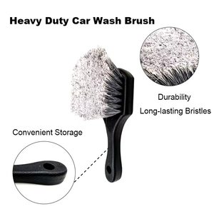 Cepillo Multiusos para Lavado de Autos - Cepillo para Llantas y Rines con Mango Corto y Duradero para Detallado Profesional - Product Image 6