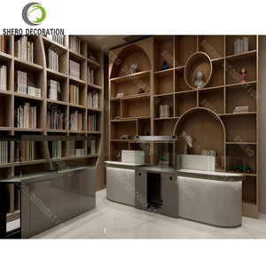 Libreria in Legno Personalizzata, Arredamento per Biblioteca e Libreria, Scaffali Bifacciali per Biblioteca all'Ingrosso - Product Image 1