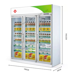 Combinazione frigorifero-congelatore da laboratorio a 3 porte 1200L con frigorifero in vetro verticale a doppia temperatura - Product Image 2