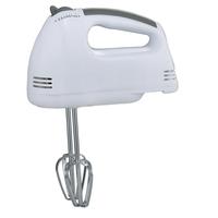 Mixer tangan listrik 7 kecepatan, wadah penyimpanan Stainless Steel & Snap-On untuk memanggang & mencampur
