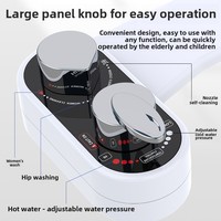 Accessoire de bidet pour toilettes, eau froide et chaude, double buse, autonettoyant, non électrique, en ABS, design moderne pour usage domestique en salle de bain