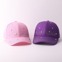 Gorra de béisbol ajustable para mujer con pedrería termoadhesiva y cristales de estrella, estilo Dad Hat, venta al por mayor, proveedor OEM personalizado