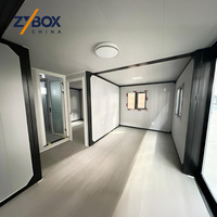 ZYBOX A1 Maison conteneur ignifuge extensible de 20 pieds, préfabriquée avec véranda et terrasse, usine source, livraison en 10 jours, prête à être expédiée, cabane ADU