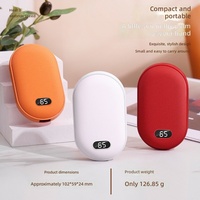 Chauffe-mains Power Bank USB-C à double chauffage, affichage numérique, logo personnalisé, mini appareil chauffant électrique pour l'extérieur