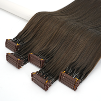 Extensiones de Cabello Ruso 6D al por Mayor, Extensiones de Cabello Humano Virgen 12A con Cutícula, 6D 2ª Generación, Color Rubio Oscuro Mate