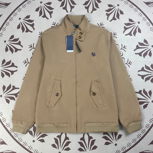 Giacca da Uomo in Cotone Stile Retrò con Colletto Rialzato, Ricamo Etichetta RL, Stile Old Money, Cappotto Casual Autunno Inverno # R L-2246 - Product Image 6