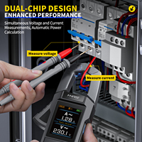 FNIRSI DMC-100 Multímetro Digital de Pinza de 10000 Conteo, 1000V CC, 750V CA, 600A CC/CA, True RMS, Último Modelo, Batería Recargable