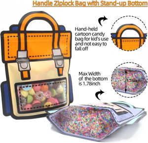 Sacs cadeaux en plastique avec poignées pour anniversaire, fête, mariage, emballage cadeau réutilisable en vrac pour bonbons, en-cas, <span class=keywords><strong>chocolat</strong></span>, sandwichs - Product Image 6