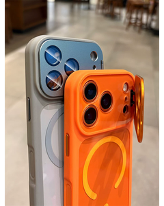 for <b>iphone</b> 17 pro max matte frosted magnetic hybrid case with covered camera,for <b>iphone</b> 17 pro max case with slide camera <b>stand</b> - Product Image 5