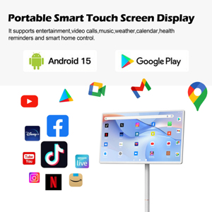 Téléviseur intelligent rotatif de 32 pouces, machine de diffusion <span class=keywords><strong>en</strong></span> direct, Android 13, écran tactile avec roulettes de défilement amovibles - Product Image 1