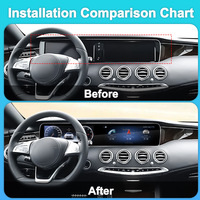 Sistema Estéreo para Auto Android con Pantalla Dual de 12.3 Pulgadas y Velocímetro Integrado, Actualización de Tablero para Benz Clase S W222 2014-2017