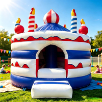 Château gonflable en forme de gâteau pour cadeau d'anniversaire Maison gonflable pour enfants 13 pieds Château gonflable commercial pour enfants pour la fête