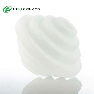 Abat-jour en verre opale blanc personnalisé, durable, fait main, design moderne pour suspensions intérieures - Product Image 3