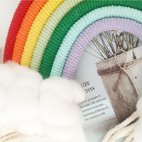 Gland Macramé Arcs En Ciel Nuage Tissé Tenture Décor Bohème Enfants Chambre Décoration