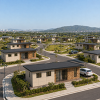 Bâtiment modulaire à déploiement rapide, maison préfabriquée avec une disposition flexible pour des projets d'habitation multi-unités au Moyen-Orient