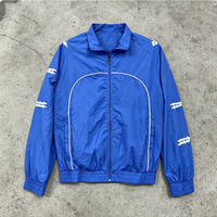 Survêtement en polyester pour homme, fermeture éclair, col montant, respirant, logo brodé 3D, style streetwear, tailles adultes