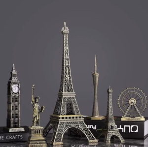 Maquette Métallique de Bâtiment emblématique de la Ville BZY, Ornement Décoratif Haut de Gamme pour Salon ou Cave <span class=keywords><strong>à</strong></span> <span class=keywords><strong>Vin</strong></span> - Product Image 5