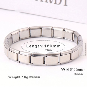 Stainless Steel Geometric 18K Gold Plated Italian Charm Chain & Link <b>Bracelet</b> for Unisex Casual/Sporty Gift - Product Image 3