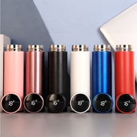 Botol Air Panas Pintar Stainless Steel Vacuum Dinding Ganda Termos dengan Layar Temperatur