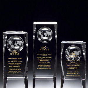 เสาออพติคอลหลายด้านฝังคริสตัลลูกโลก - Product Image 1