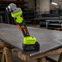Meuleuse d'angle industrielle sans fil sans balais avec interrupteur à glissière pour applications de découpe de quais en béton en chantier naval