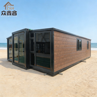 Casa Contenedor Prefabricada Económica de 40 Pies/20 Pies Expandible con Cocina, Edificio Prefabricado, Casa Modular
