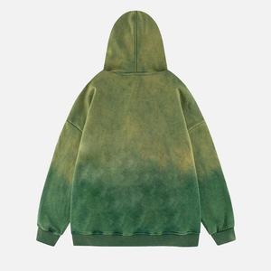 Sudadera con Capucha Clásica de Moda para Hombre, 400 GSM, Algodón Grueso, Estilo Vintage, Lavado Ácido, con Cierre - Product Image 2