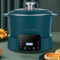 Autocuiseur multifonctionnel en acier inoxydable 3L à levage automatique, pour riz faible en sucre, avec fonction de réservation et de minuterie
