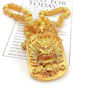<span class=keywords><strong>Collana</strong></span> da <span class=keywords><strong>uomo</strong></span> in lega placcata in <span class=keywords><strong>oro</strong></span>, ciondolo con testa di drago in <span class=keywords><strong>oro</strong></span>, <span class=keywords><strong>collana</strong></span> con testa di drago vuota in <span class=keywords><strong>oro</strong></span> simulato - Product Image 6