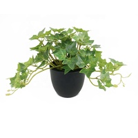 Plante artificielle en plastique de 18 cm de haut, lierre multicolore, petit bonsaï d'intérieur