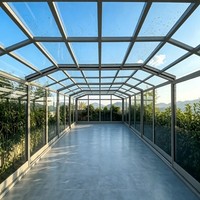 Véranda autoportante pour patio extérieur, structure en aluminium, maison en verre, véranda 4 saisons, toit de véranda, serre