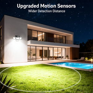 Lampes murales solaires à détecteur de mouvement IP65 étanches 212 LED avec télécommande, 3 modes d'éclairage pour jardin, entrepôt, <span class=keywords><strong>balcon</strong></span>, villa - Product Image 2