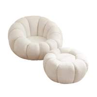 Fauteuil paresseux compressé en forme de citrouille, fauteuil inclinable pour une personne, fauteuil de repos, design moderne et simple, tissu, salon, maison