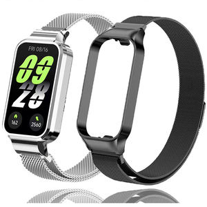 Bandas de reloj milanesas magnéticas de lujo para Xiaomi <span class=keywords><strong>Mi</strong></span> <span class=keywords><strong>Band</strong></span> 9 Active Quality <span class=keywords><strong>2</strong></span> en 1 Caja de metal + Correas de metal para <span class=keywords><strong>Mi</strong></span> <span class=keywords><strong>Band</strong></span> 9 Active - Product Image 1