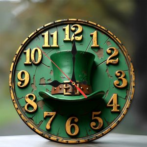 Round Wooden Wall <b>Clock</b> 25cm Rustic Texture Silent Non Ticking Farmhouse Living Room Decor - Product Image 1