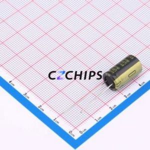 Condensador Electrolítico de Aluminio de Orificio Pasante RF063M221LO10*16TA-1A1Et, Orificio Pasante, D10xL16mm 220uF 20% 63V 10mm - Product Image 2