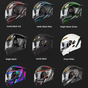 Caschi da <span class=keywords><strong>Moto</strong></span> in Fibra di Carbonio con Logo Personalizzato Modulari da <span class=keywords><strong>Uomo</strong></span> Apribili - Product Image 4