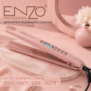 Piastra e Arricciacapelli Elettrico Professionale 2 in 1 <span class=keywords><strong>ENZO</strong></span> con Ioni Negativi, Portatile, Display LCD, per Salone, <span class=keywords><strong>Auto</strong></span>, Hotel - Product Image 4