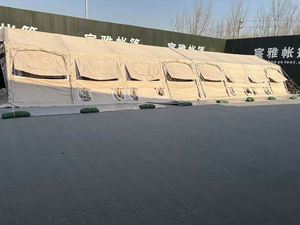 High-quality Khaki 80 Sqm 30-40 Man Modular <b>Frame</b> Big Camping 2 Layers Desert Tactical Field <b>Tent</b> for Adverse Weather Conditions - Product Image 4